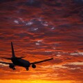 Aircraft landing at Heathrow UK