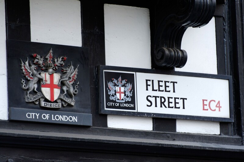 Fleet Street sign. London. UK 2009.
