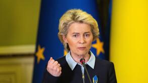 President of the European Commission Ursula von der Leyen and President Volodymyr Zelensky. President of the European Commission Ursula von der Leyen and High Representative of the EU for Foreign Affairs and Security Policy Josep Borrell met with Ukrainia