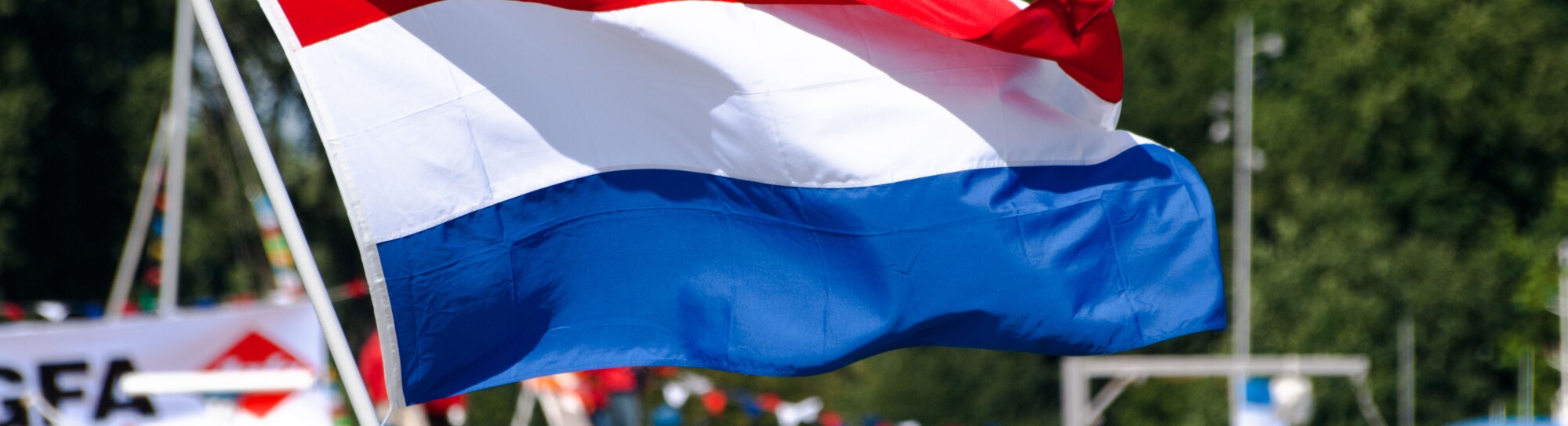 Dutch flag waved during SAIL Amsterdam 2010