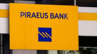 Sign of Piraeus Bank, Thessaloniki, Macedonia, Greece
