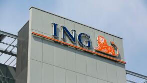 A logo sign outside of a facility occupied by the ING Group in Milan, Italy on September 3, 2016.