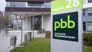 Garching, Germany. 07th Mar, 2024. The logo of Deutsche Pfandbriefbank (pbb) can be seen at the company headquarters. Following a sharp fall in profits due to the crisis on the real estate markets, Deutsche Pfandbriefbank (pbb) surprisingly does not pay i