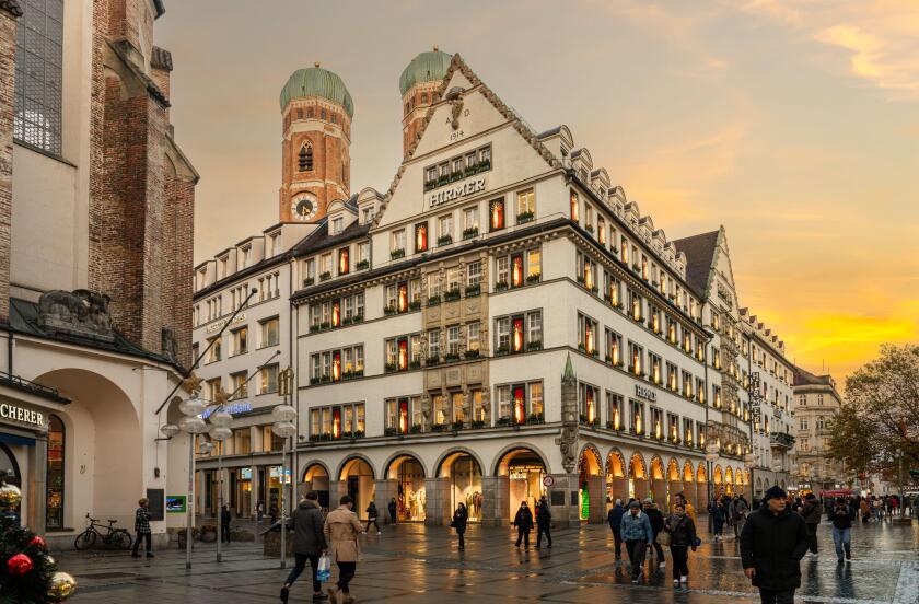 Munich, Germany, 16 november 2023 - Hirmer store at the kaufingerstrasse in Munich