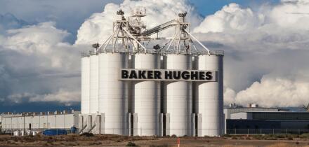 Bakersfield headquarters of Baker Hughes who recently merged with Halliburton making it the largest supplier of oil and gas deve