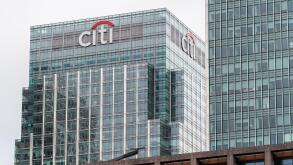 Citi building, Canary Wharf, London, one of the city's two financial centres.