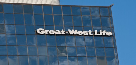 Great West life headquarters is seen in Winnipeg