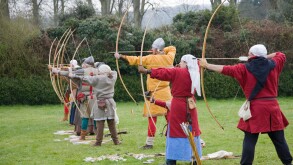 Archers in a Historic battle reenactment