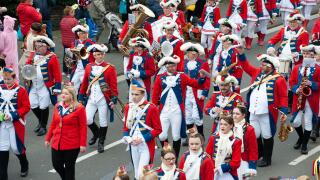 Beuel-Limperich, North Rhine-Westphalia / Germany: February 23, 2020. LiKuRa street parade during Karneval (Carnival) season