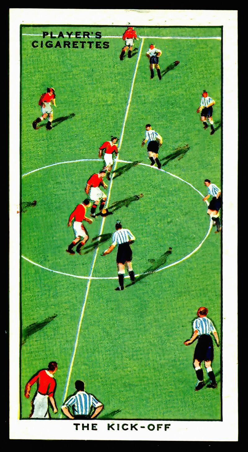 Football Hints Kick-Off - Vintage Cigarette Card Illustration