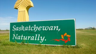 Welcome to Saskatchewan Canada sign