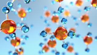 abstract transparent molecules