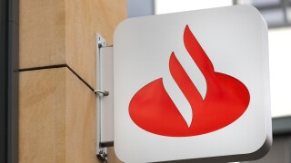 giessen, hesse/germany - 20 01 2020: santander logo sign in giessen germany