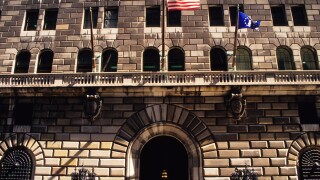 The Federal Reserve Bank of New York Lower Manhattan Financial District New York City NYC USA