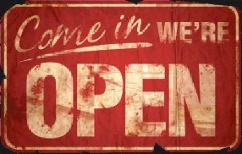 Come in we're open 230x150