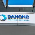 Sign on the Danone France headquarters. Danone is a French multinational food company listed on the Paris Stock Exchange and part of the CAC 40 inde