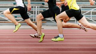 legs men athletes runners running race sprint in athletics