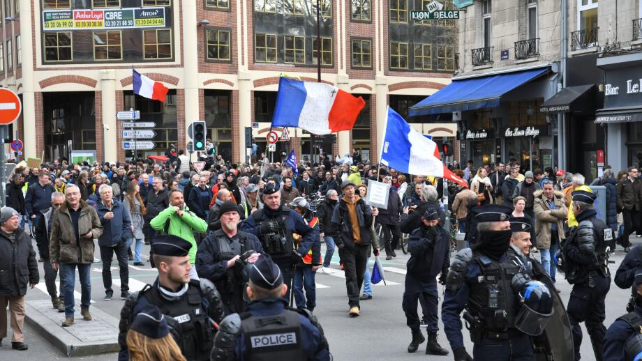 Lille,France,23th March,2023.Massive protesting across France against the pension reforms.
The age of retirement is planned to go up from age 62 to 64