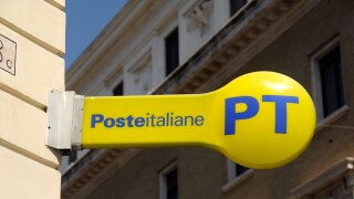 Italy, Rome, Poste italiane, post office sign