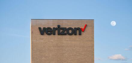 Syracuse, NY - Jul 30, 3035: Close-up view of Verizon Tower, Verizon is one of leading players of cellphone network operators in the USA