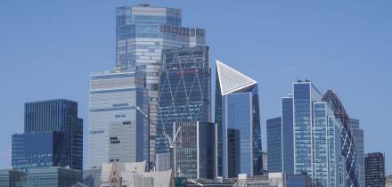 27 April 2026 The City of London  skyline square mile business district  on a clear day , London, UK