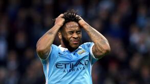 Manchester City's Raheem Sterling rues a missed chance during the Barclays Premier League match at the Etihad Stadium, Manchester.