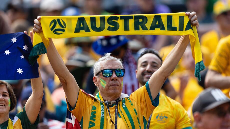 Seattle, USA. 19 June 2026. Australia fans  during the FIFA World Cup 2026 Group D match between USA and Australia at Lumen Field. Credit: John Carusi/Alamy Live News