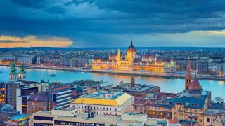 Budapest. Stormy weather over Budapest, capital city of Hungary.