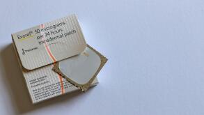 "Evorel" Hormone or Estrogen replacement therapy (HRT) made by "Theramex" pharmaceutical company. Oestradiol trans dermal patch used during menopause