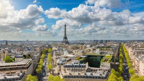 Skyline of Paris with Eiffel Tower