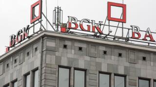 Polish National Development Bank; Bank Gospodarstwa Krajowego (BGK) signboard seen in Warsaw.