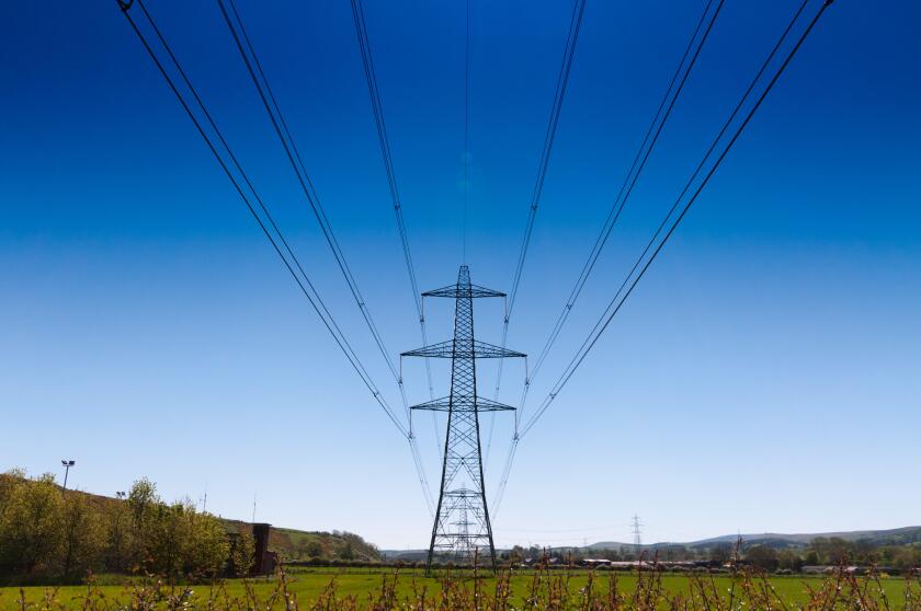 Power lines part of the national grid