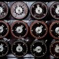 Indicator dials from the famous 'Bombe' machine at Bletchley Park used for deciphering German encrypted 'Enigma' messages.

January 2017