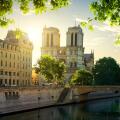 Notre Dame cathedral at dawn. Paris, France.