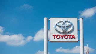 Sign outside a Toyota dealership