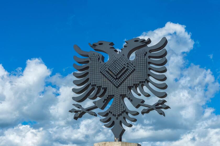 Double-headed eagle, Tirana, Albania