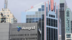 Ausgrid signage on a building in Sydney, Wednesday, May 2, 2018. (AAP Image/Brendan Esposito)