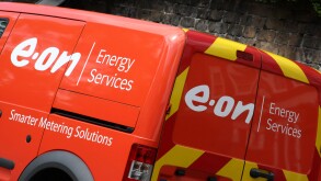 An E.on Energy Services van in a U.K. city.. Image shot 05/2010. Exact date unknown.