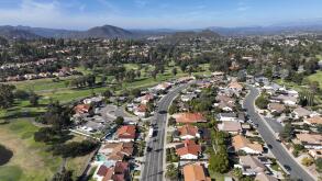 Residential neighborhood with golf in South California. USA