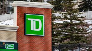 Calgary, Alberta. Canada Jan 4 2020. Sign of a TD Canada Trust, is the commercial banking operation of the Toronto-Dominion Bank in Canada.TD Bank see