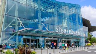 Entrance to Silverburn shopping centre, Pollok, Glasgow, Scotland, UK