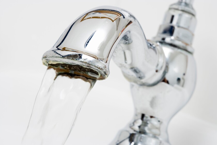 Tap, running.