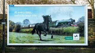 Hoarding advertising Lloyds Bank Oxford Street Lincoln city 2022