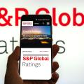 S and P Global Ratings displayed on mobile device