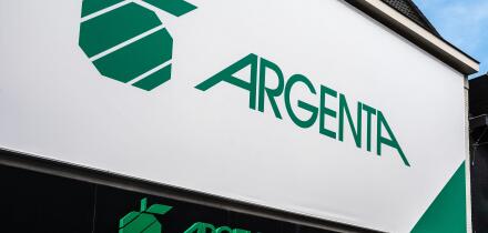 Vilvoorde, Flemish Brabant, Belgium - May 14, 2024 - Sign and facade of an Argenta banking agency