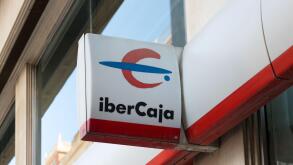VALENCIA, SPAIN - SEPTEMBER 16, 2021: Ibercaja is a Spanish bank based in Zaragoza
