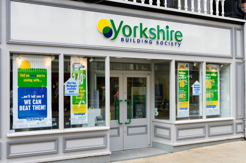 Yorkshire Building Society branch in Chester town centre, Cheshire, England, UK