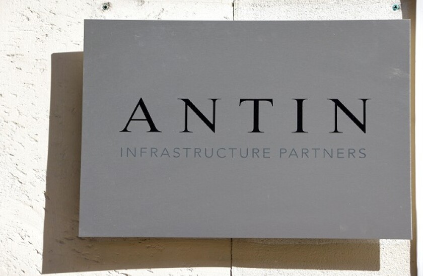 The logo of French investment firm Antin Infrastructure Partners is seen in front of the company's offices in Paris, France, September 6, 2021. REUTERS/Eric Gaillard