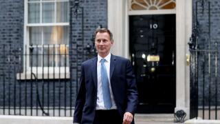 London, UK. 14th Oct, 2022. Newly appointed UK Chancellor of the Exchequer Jeremy Hunt leaves 10 Downing Street in London, Britain, on Oct. 14, 2022. Jeremy Hunt, former foreign secretary of the United Kingdom (UK), has been appointed as chancellor of the