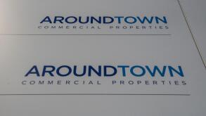 19 November 2019, Germany (German), Berlin: A lettering indicates the branch of the Luxembourg real estate group Aroundtown in the capital. Photo: Paul Zinken/dpa